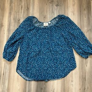 St. John’s Bay size Medium Petite Blouse chest is 19, length is 22